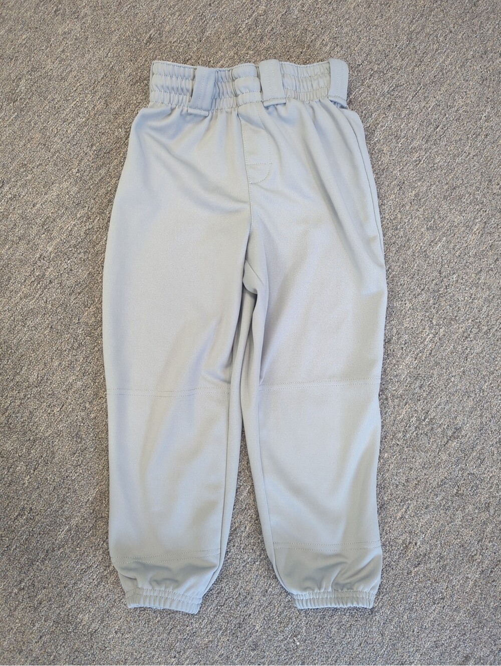 RAWLINGS RELAXED FIT  YOUTH GRAY  BASEBALL PANTS SIZE S- Pull Up- Elastic Waist